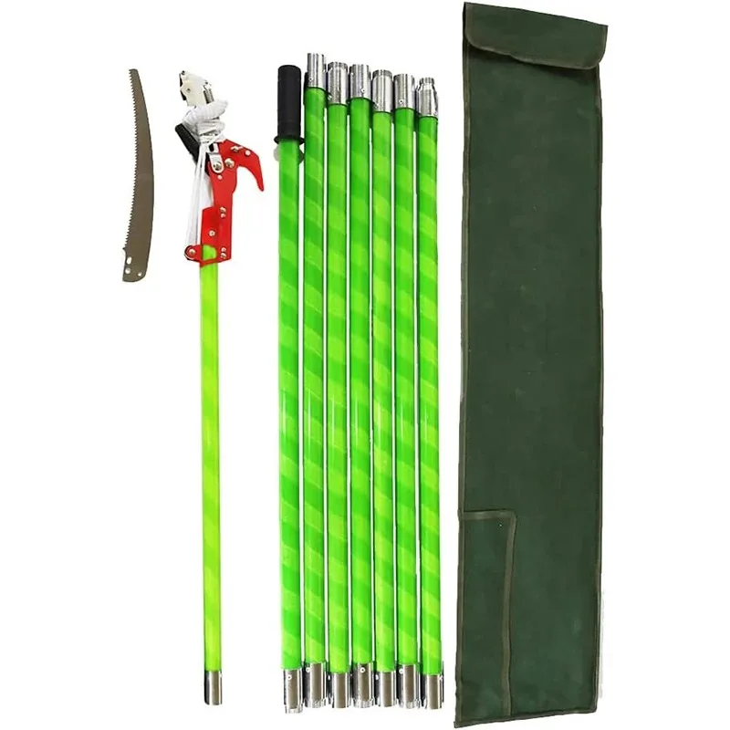 Extendable 26 Feet Tree Pole Pruner Alloy Steel Branch Trimmer Long Reach Pole Pruning Saw Tree Cutter Garden Equipment