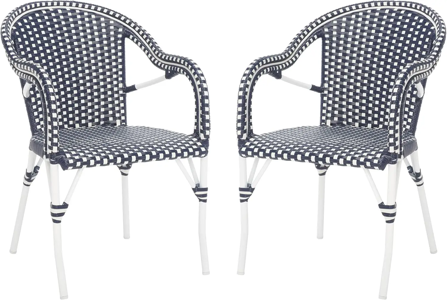 

Комплект из 2 кресел Outdoor Collection California Bistro, темно-синий/белый, высота сиденья 36 дюймов (полностью собранные)