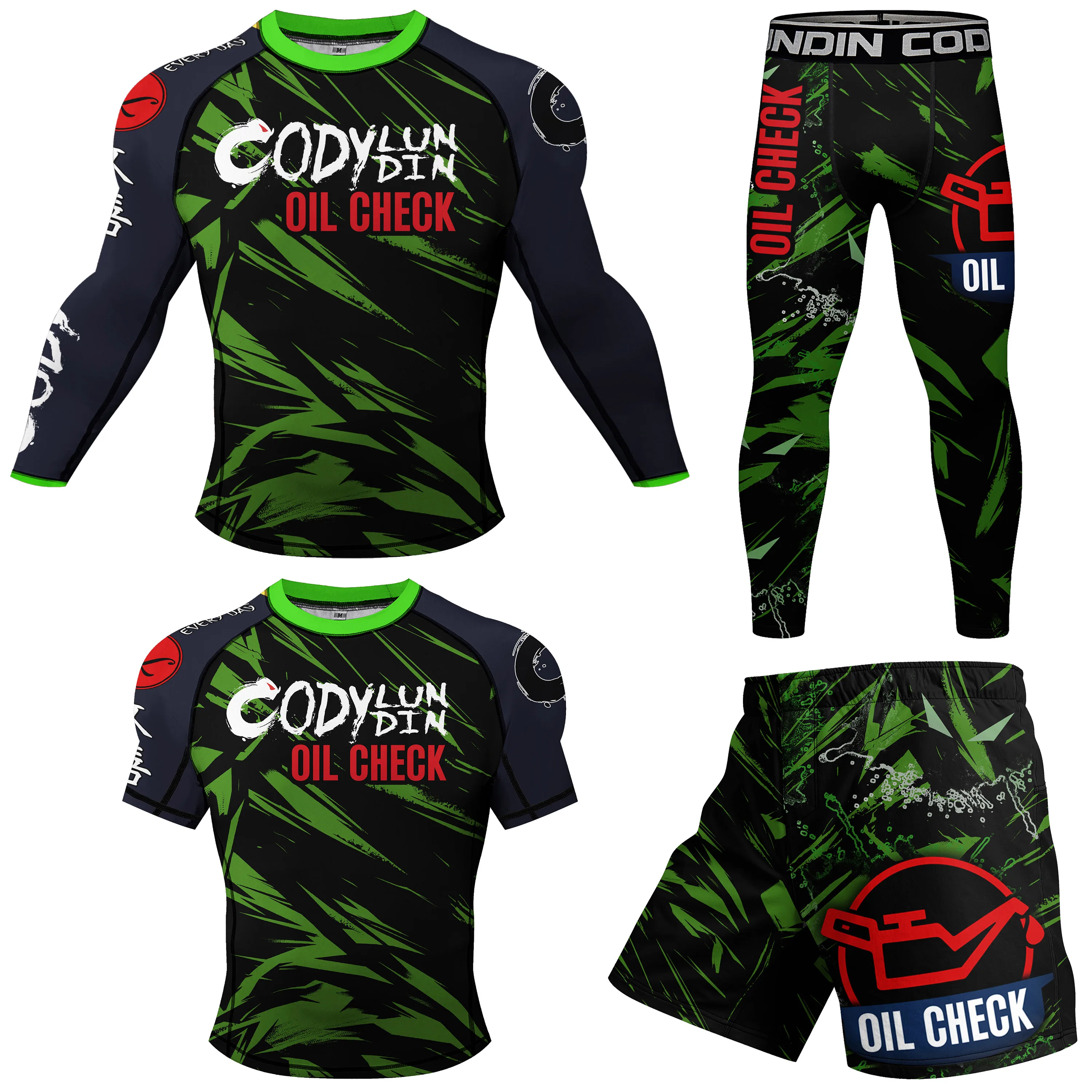 Factory Rubber Mma Shorts Rashguard Bjj Full Body Kids Adults Mens Women Boys Boxing Rash Guard Sets With Rubber Anti Slip