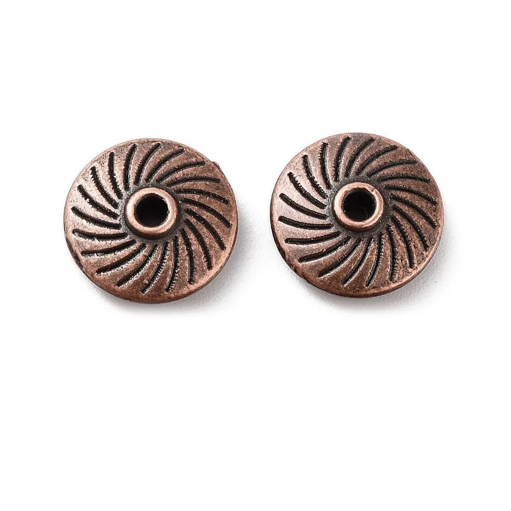 100-pecas-contas-de-liga-estilo-cadmio-sem-chumbo-plana-redonda-cobre-vermelho-11x4mm-furo-12mm