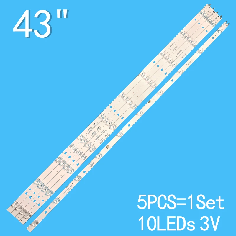 Tiras de LED 3V 850mm para LED 43D10A-01 (A) LED 43D10B-01 (A) LED 43D10 LED 43D10B LED 43D10A 30343010213 43 polegadas alumínio 100%