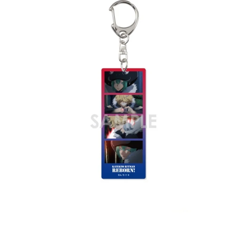 Katekyo Hitman Reborn Anime HD Acrylic Key Chains Desk Decor Figures Sawada Tsunayoshi Gokudera Hayato Cosplay Toy For Gifts 6CM