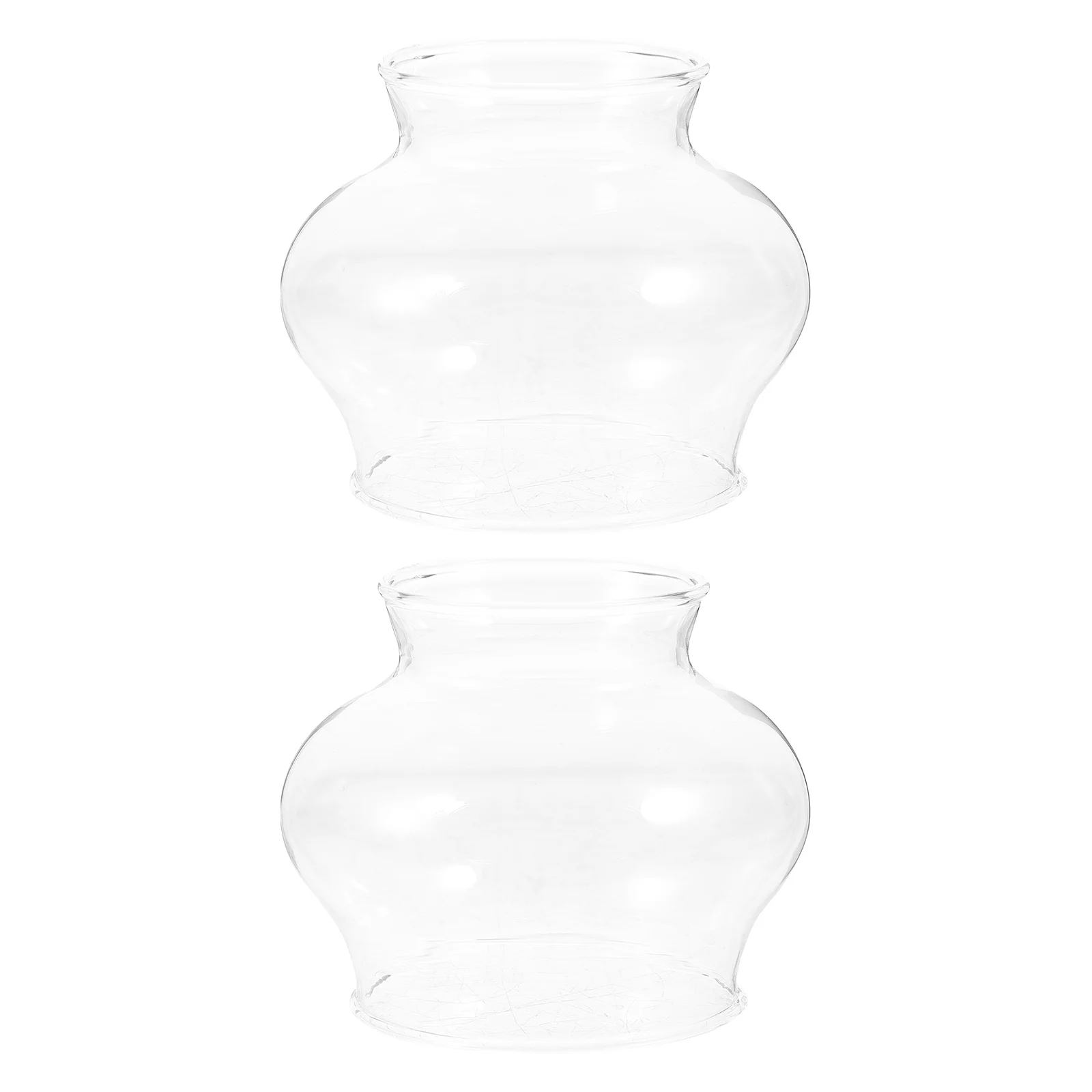 2Pcs Universal Lamp Parts Transparent Windproof Shade Replacement Small Lamp Shades Light Shade