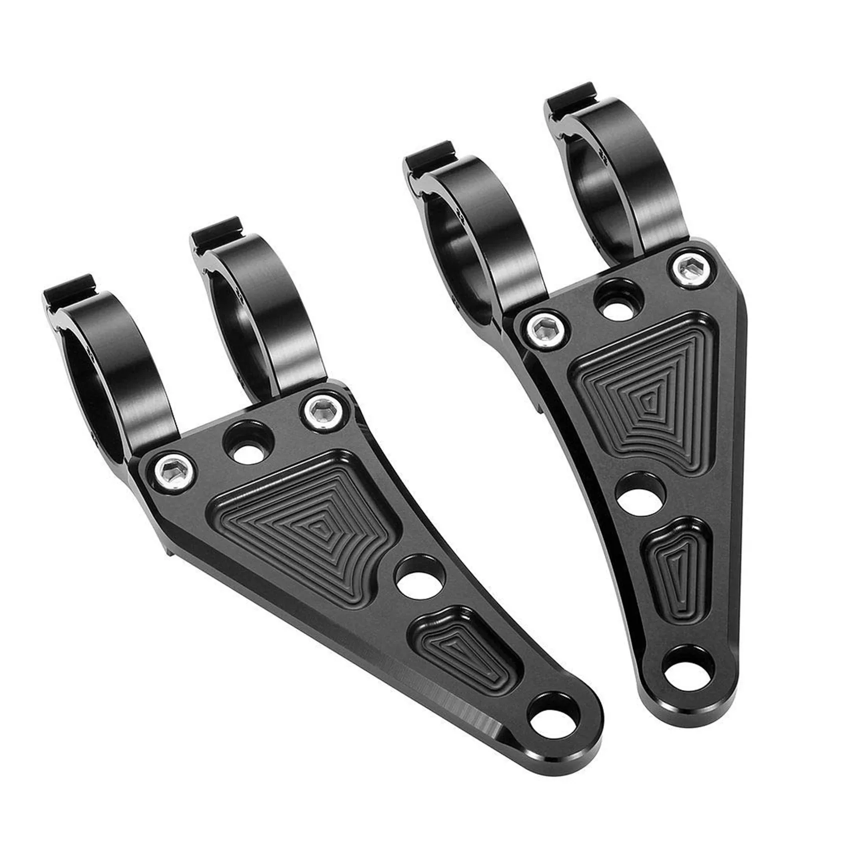 

41MM Motorcycle Headlight Mount Bracket CNC Aluminum Alloy Black for Fork Tubes M10 Bolt Hole