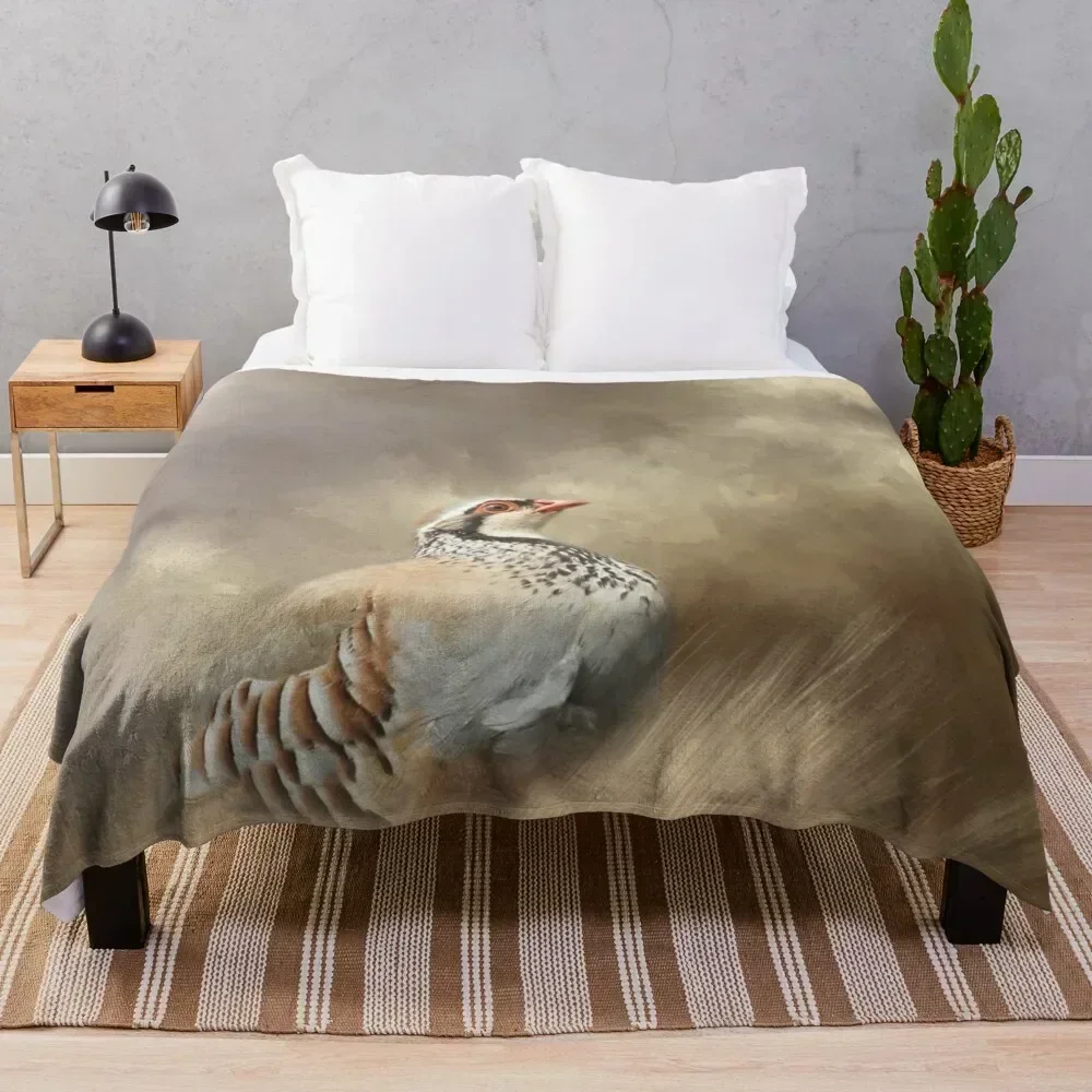 

Red Legged Partridge Throw Blanket