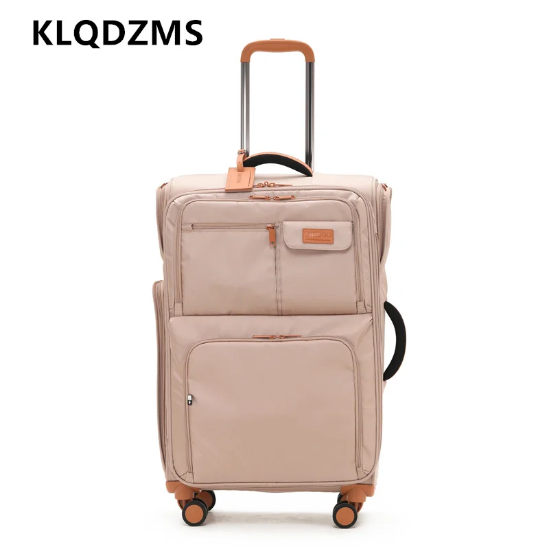 KLQDZMS Luggage Travel Bag Set Men's Boarding Box Women's Trolley Case Oxford Cloth Large Capacity 20