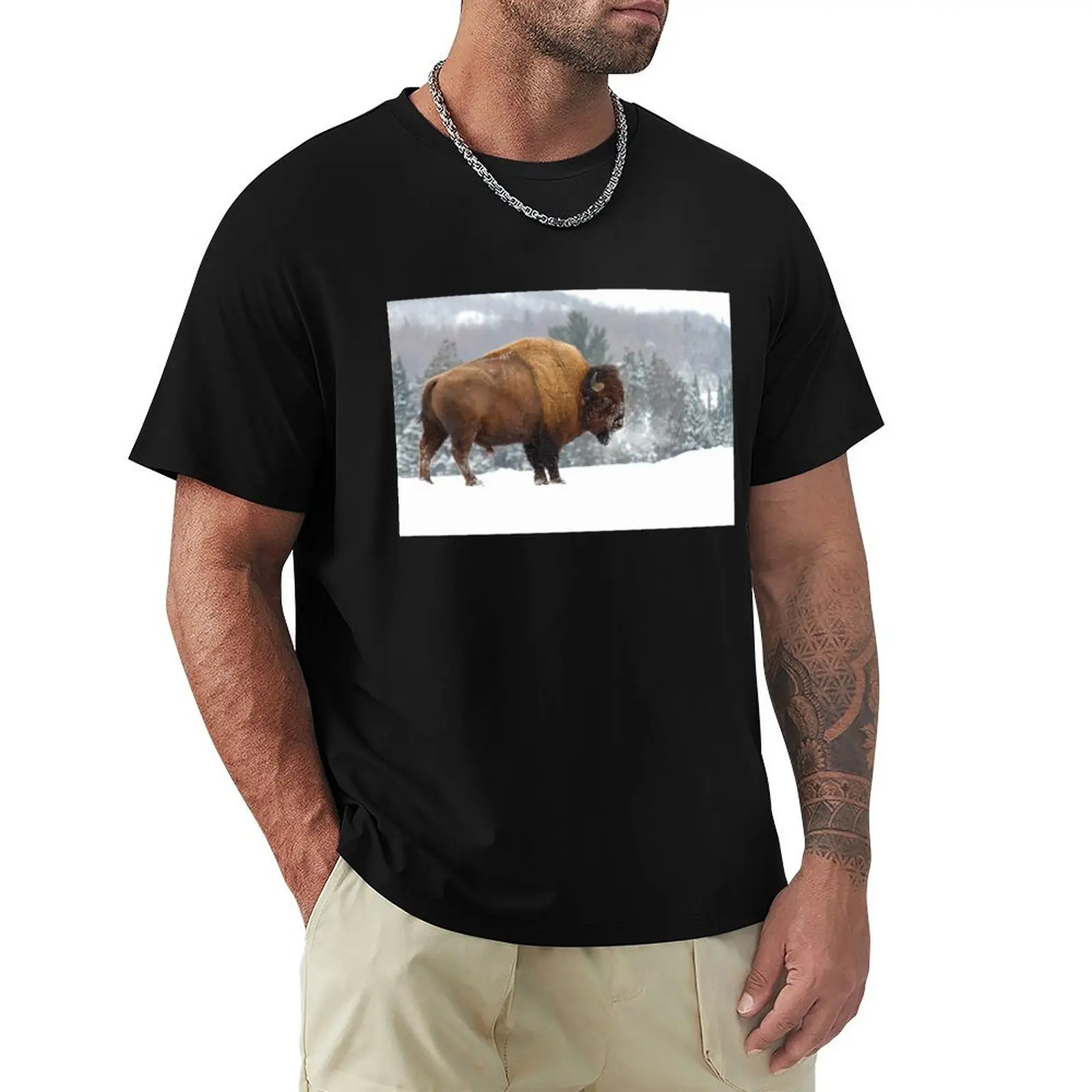 

Buffalo in Winter T-Shirt Work Comfort T-Shirt for Men