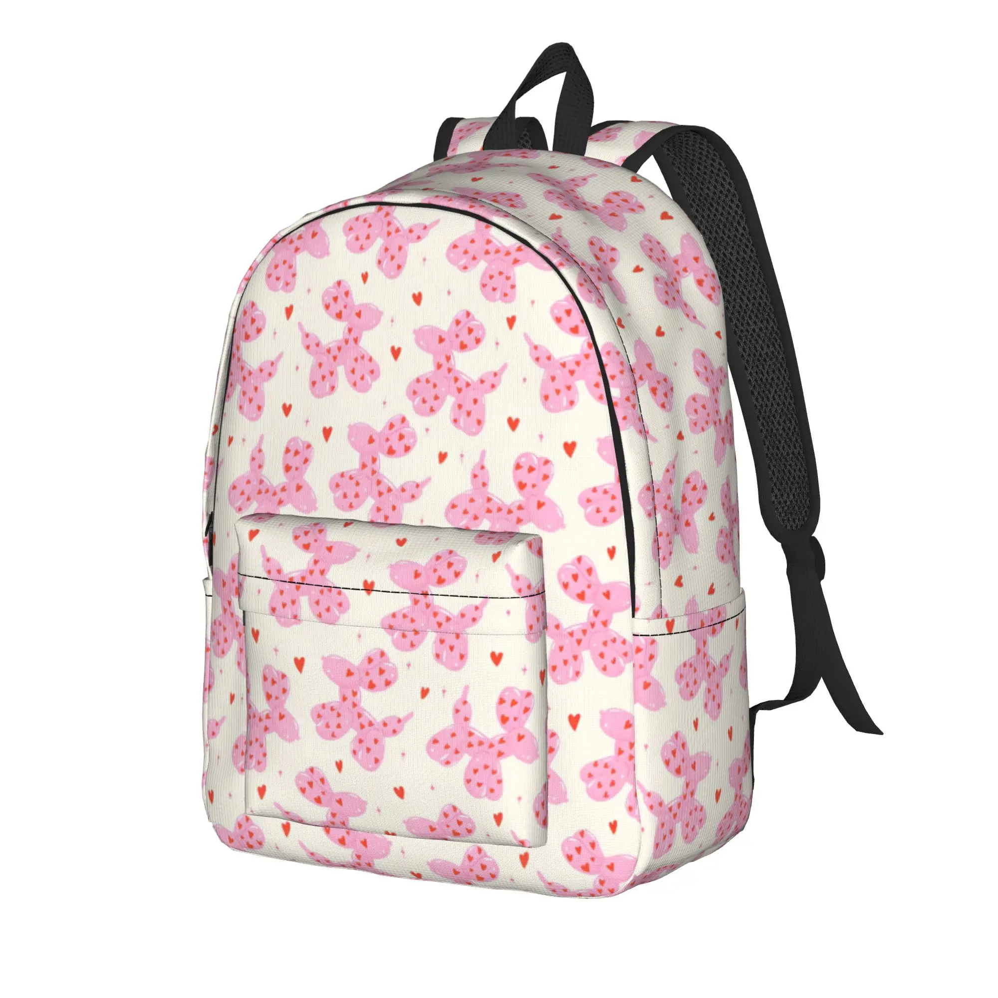 Groovy Pink Balloon Dog smile Backpack  Outdoor Backpacks Youth Cool School Bags Design Breathable Rucksack