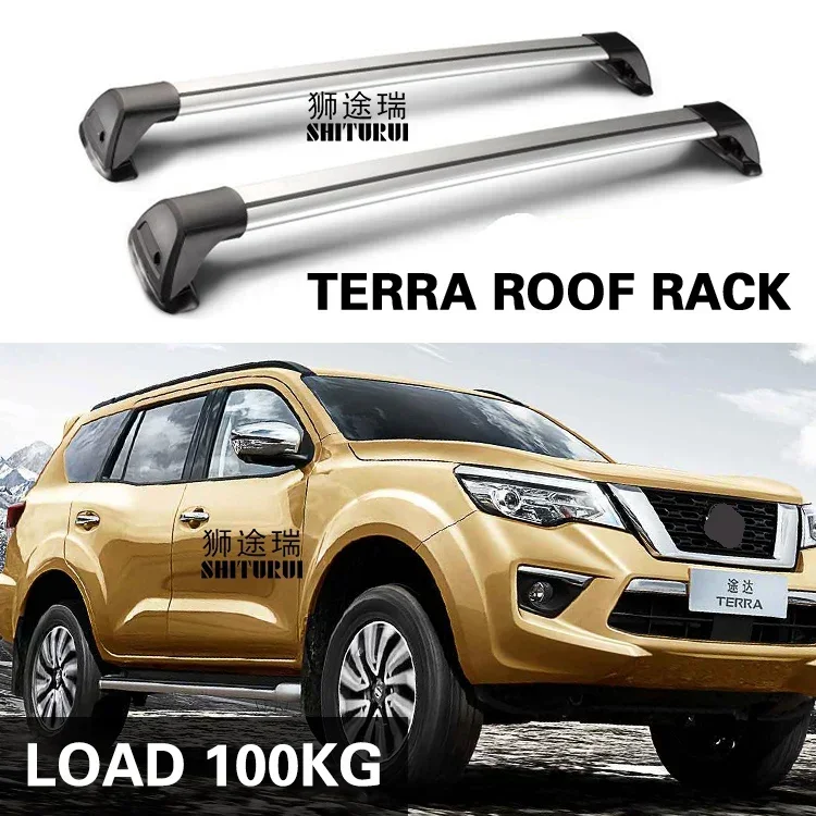 FOR Nissan - TERRA  2018-2020 ROOF RACK Car bald section mute section cross bar load bar aluminum alloy with lock general