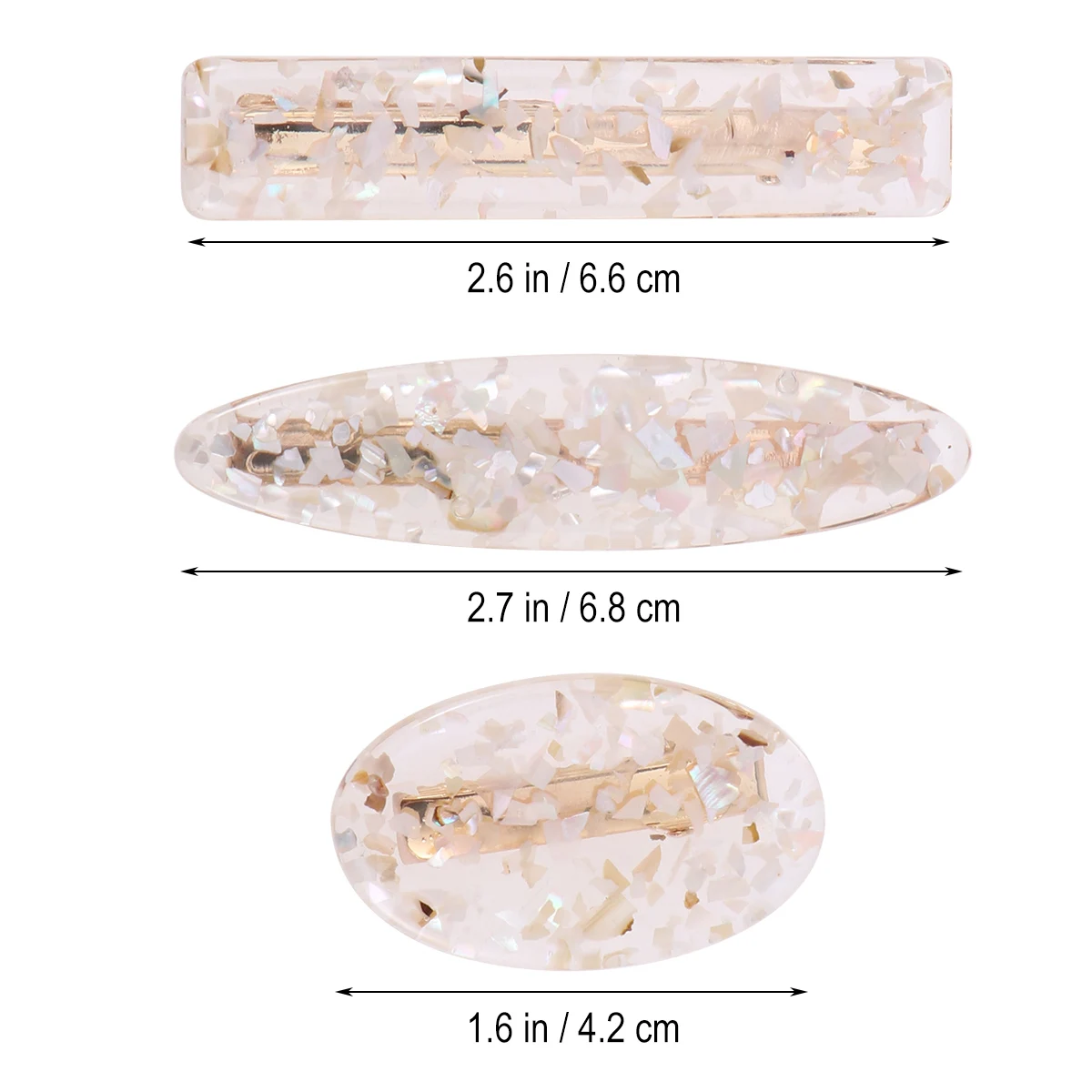 

3pcs Crystal Hairpin Jelly Hair Clip Women Duckbill Barrettes Acetic Acid Party Daily Life Elegant Appearance