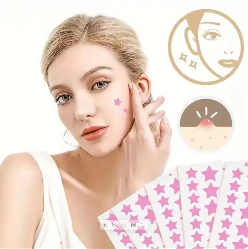 280 قطعة من رقع حب الشباب على شكل نجمة متعددة الألوان، رقع حب الشباب للوجه، رقع حب الشباب المخفية، ورقع البثور، رقيقة جدًا