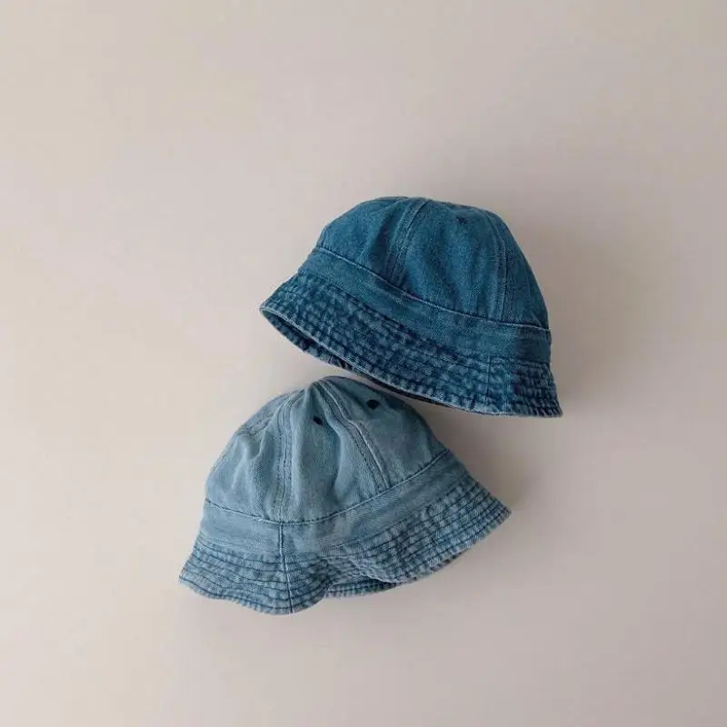 2024 New Foldable Fisherman Hat Washed Denim Bucket Hats Unisex Fashion Bob Caps Hip Hop Gorros Men Women Panama Bucket Cap