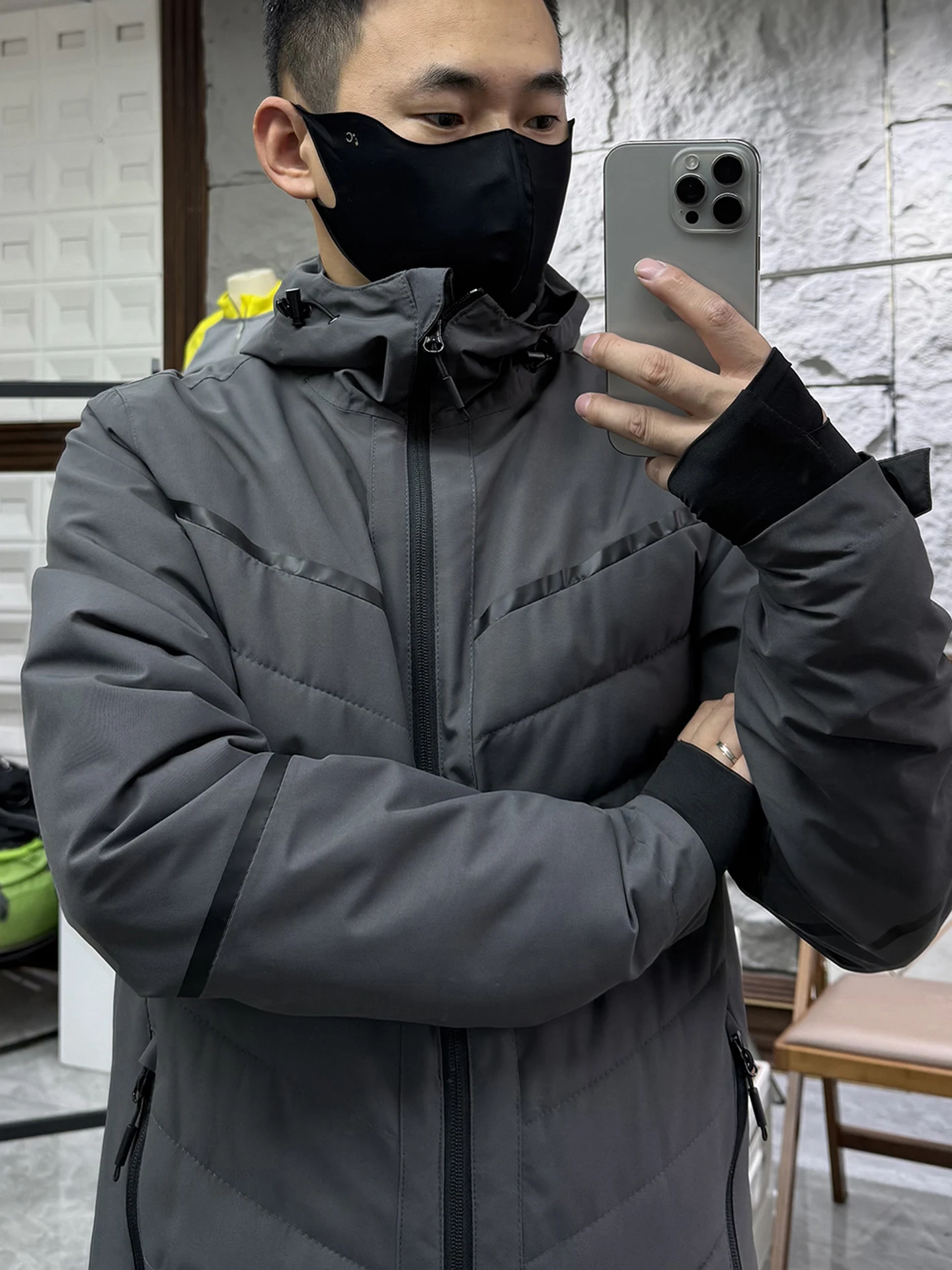 

Men's Winter Outdoor Casual Sports Jacket Lightweight Warm Hooded Cotton Padded Vest Fashionable Urban Loose Fit Polyester Fiber