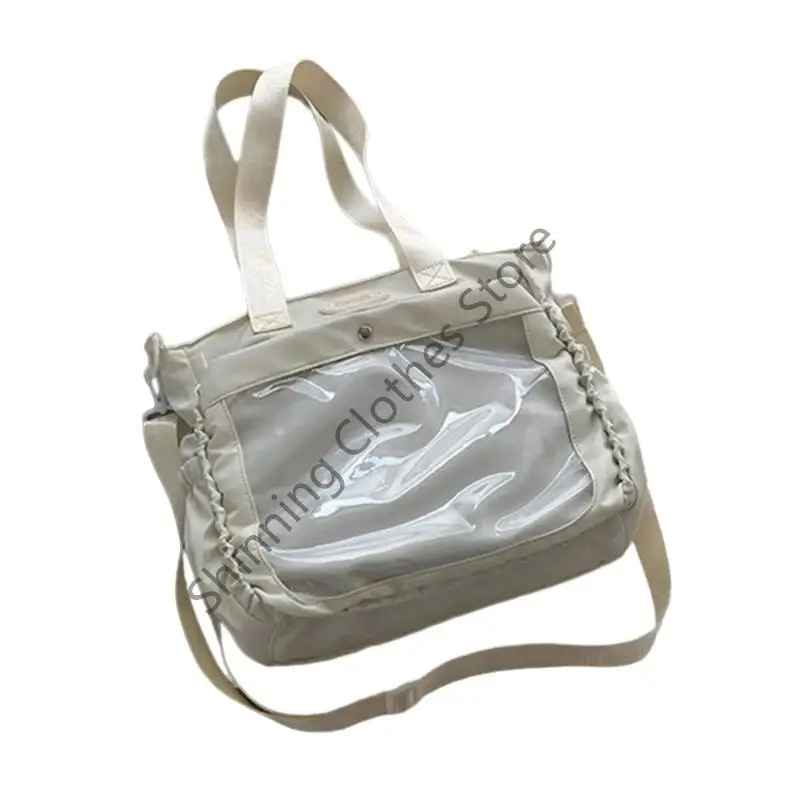 

M68A Stylish Harajuku Inspired Crossbody Bag Removable Display Panel DIY Accessories Storage Casual Outfit Companion