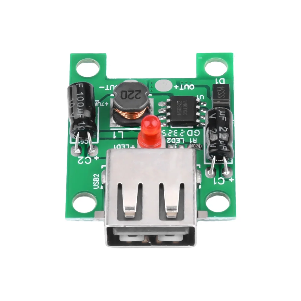 TZT 5V 2A Solar Panel Power Bank USB Charge Voltage Controller Regulator 5-22V To 5V Step Down Module With LED Indicator