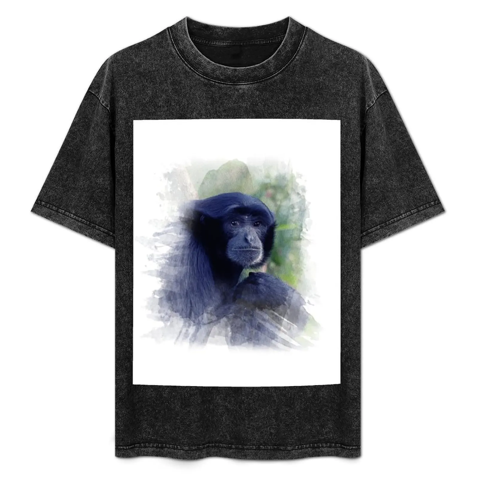 

Sad Siamang monkey T-Shirt Casual Loose Fit Summer Tee Shirt