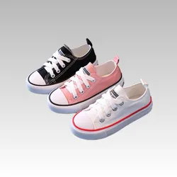 Broken Flower Children's Shoes Girls' Fashion Canvas Shoes 2024 Spring New Boys' Soft Sole Comfortable Casual Shoes Size 22-31