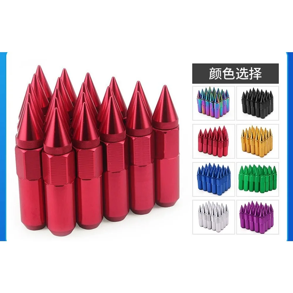 

Car Modification Wheel Hub Nut Bullet Personalized Wheel Hub Nut Pointed Cap Nut Wheel Hub Resistant Utility Screw Easy Install
