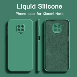 Cute Liquid Silicone Matte Case para Xiaomi Redmi, Câmera Protetora Fina Capa Traseira, Original, Note 9 Pro Max, 9S, 9T, Note9pro