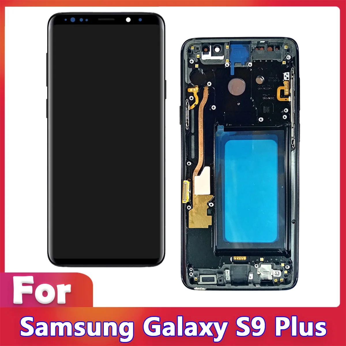 OLED LCD For Samsung Galaxy S9 Plus G965 G9650 LCD Display Touch Screen Digitizer Assembly Replacement Parts With Frame