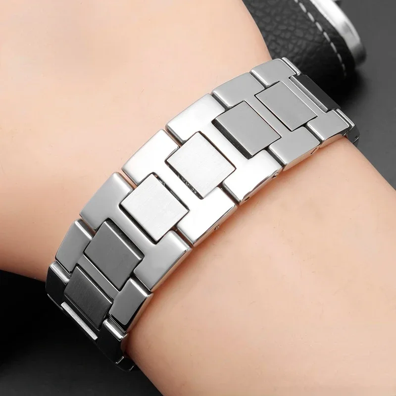 Stainless Steel Watch Strap for Cartier Tank Solo Series Original Classic Look W5200005 Comfortable Breathable Band Accessories