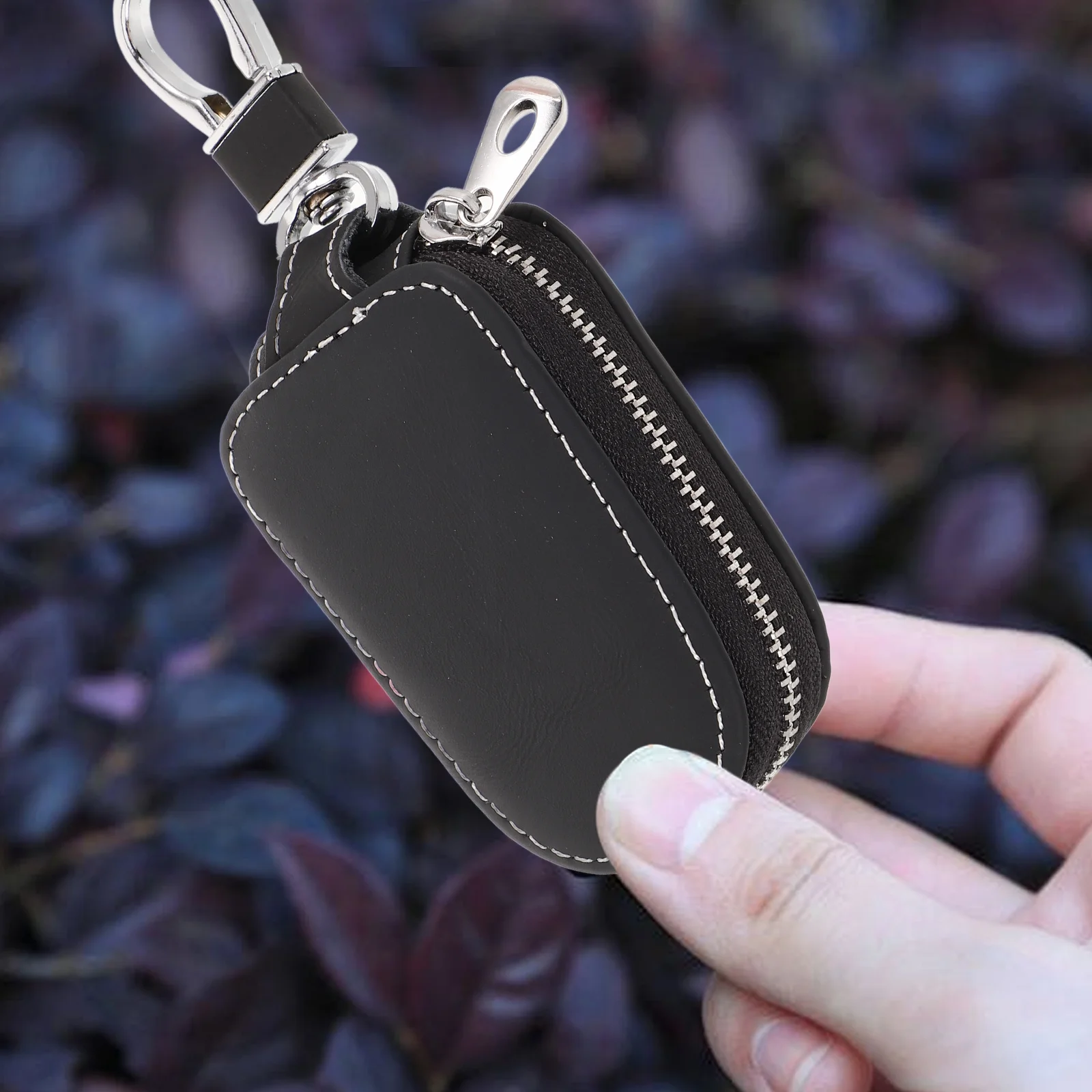 

Pouch Genuine Bag Zippered Fob Holder Automotive Car Fob Key Cover Bag Small Key Case For Men Women