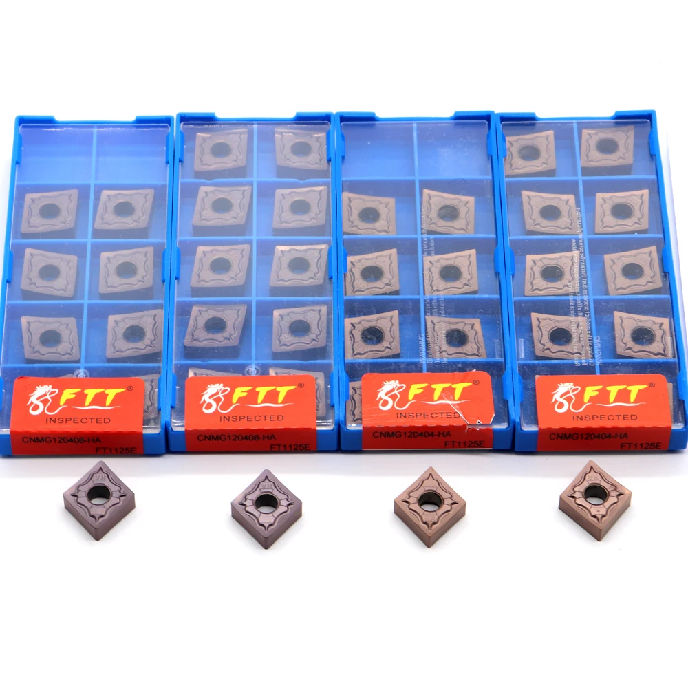 CNMG120404 CNMG120408-HA FT1125E Carbide Inserts External Turning Tool Metal Blade CNC Lathe Cutter Tools TNMG 160404
