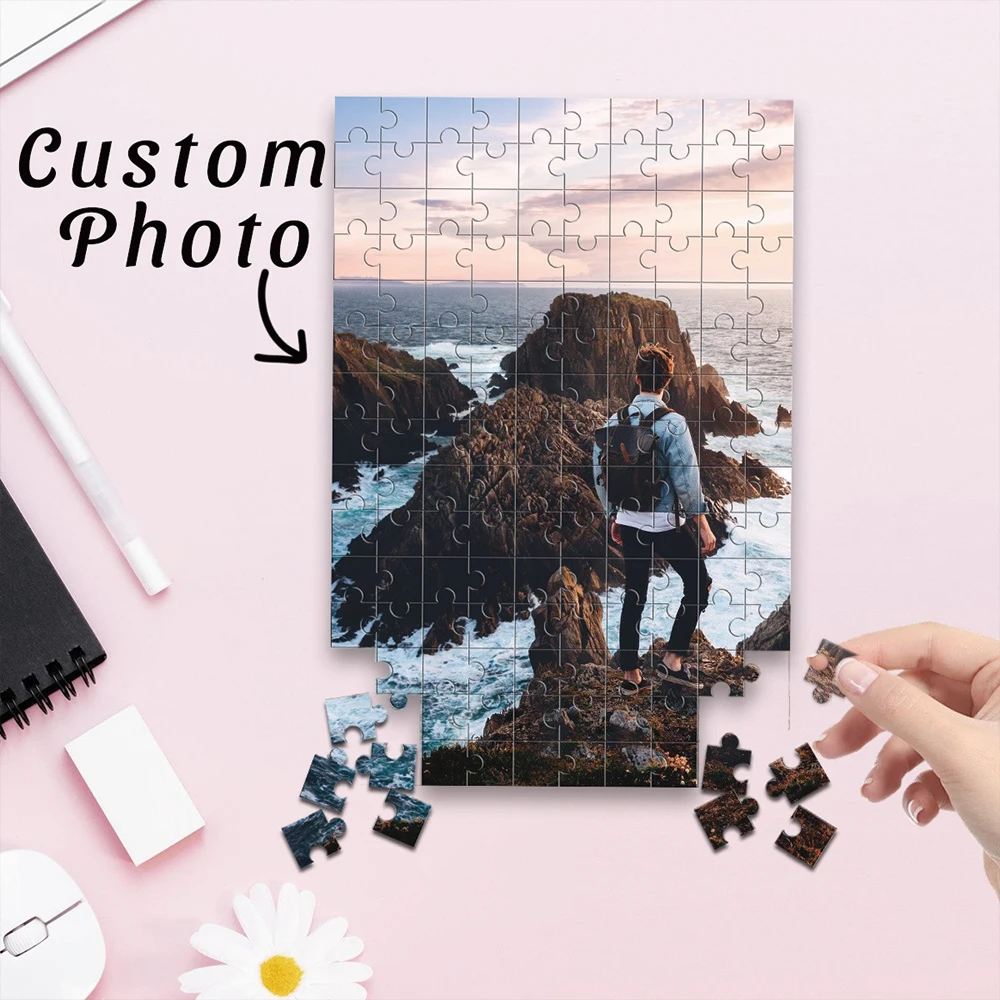 35/300/500/1065pcs Personalized Custom Photo Puzzle Tourist Photos Wooden/cardboard for Adults DIY Toys Decoration