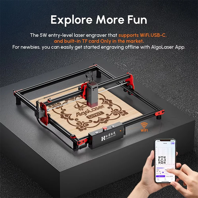 ماكينة نقش بالليزر صغيرة محمولة ثلاثية الأبعاد يمكنك صنعها بنفسك لقطع المجوهرات المعدنية والجلدية والزجاجية والخشب والكريستال والأكريليك والجلد والبلاستيك #4