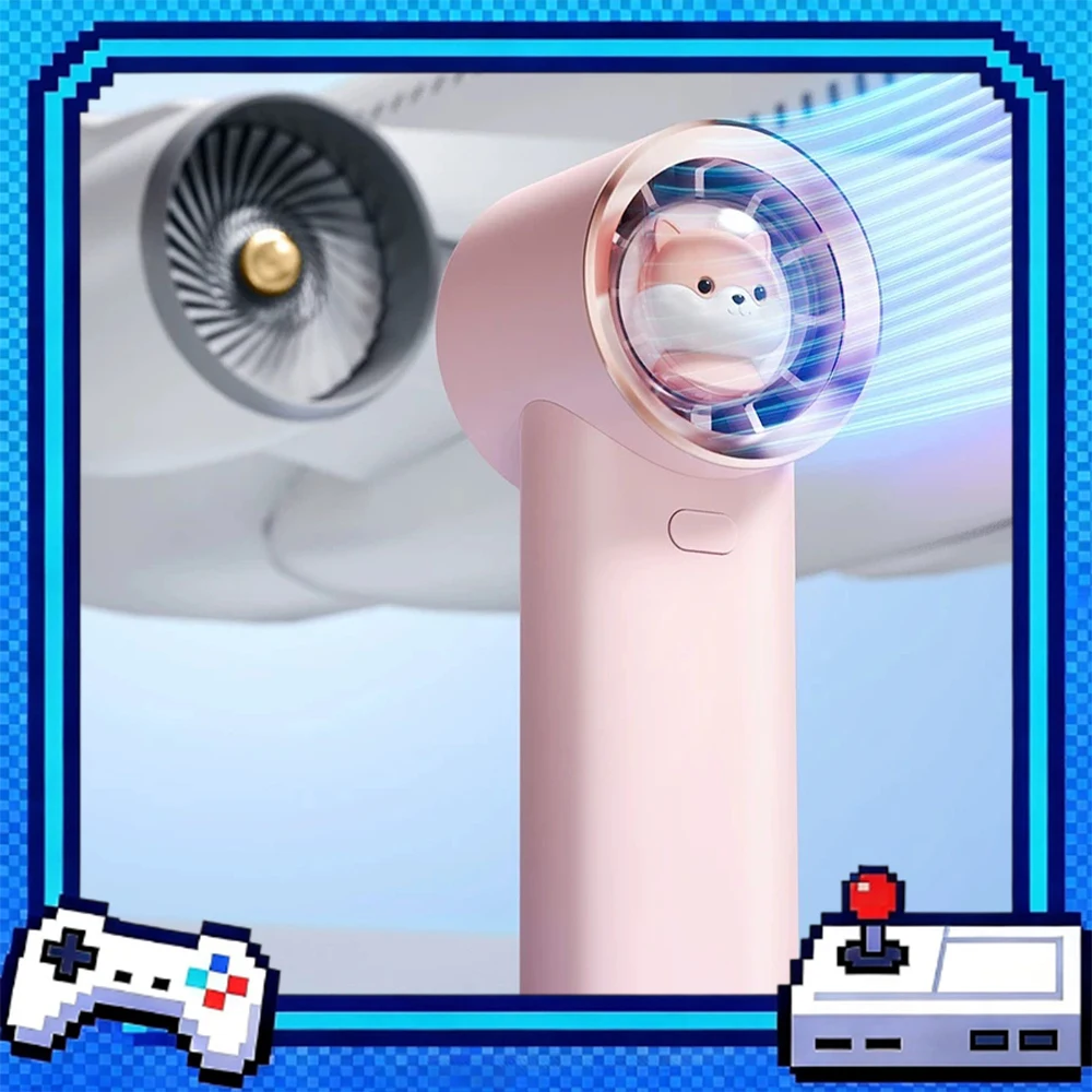 AIbaasaa M31 Handheld Small Fan Turbine Engine Wind Gathering High Pressure Handheld Fan Long Battery Life Of 48 Hours For Gifts