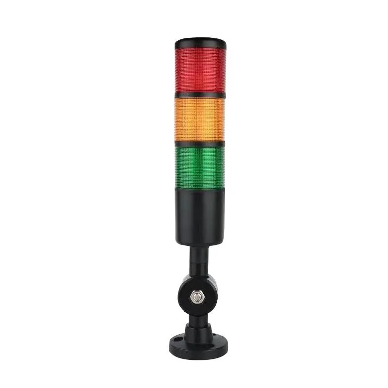 Industrial Multilayer Stack light LED Signal Tower Alarm Caution Light For Machinery Black/White Foldable Buzzer Indicater Lamp