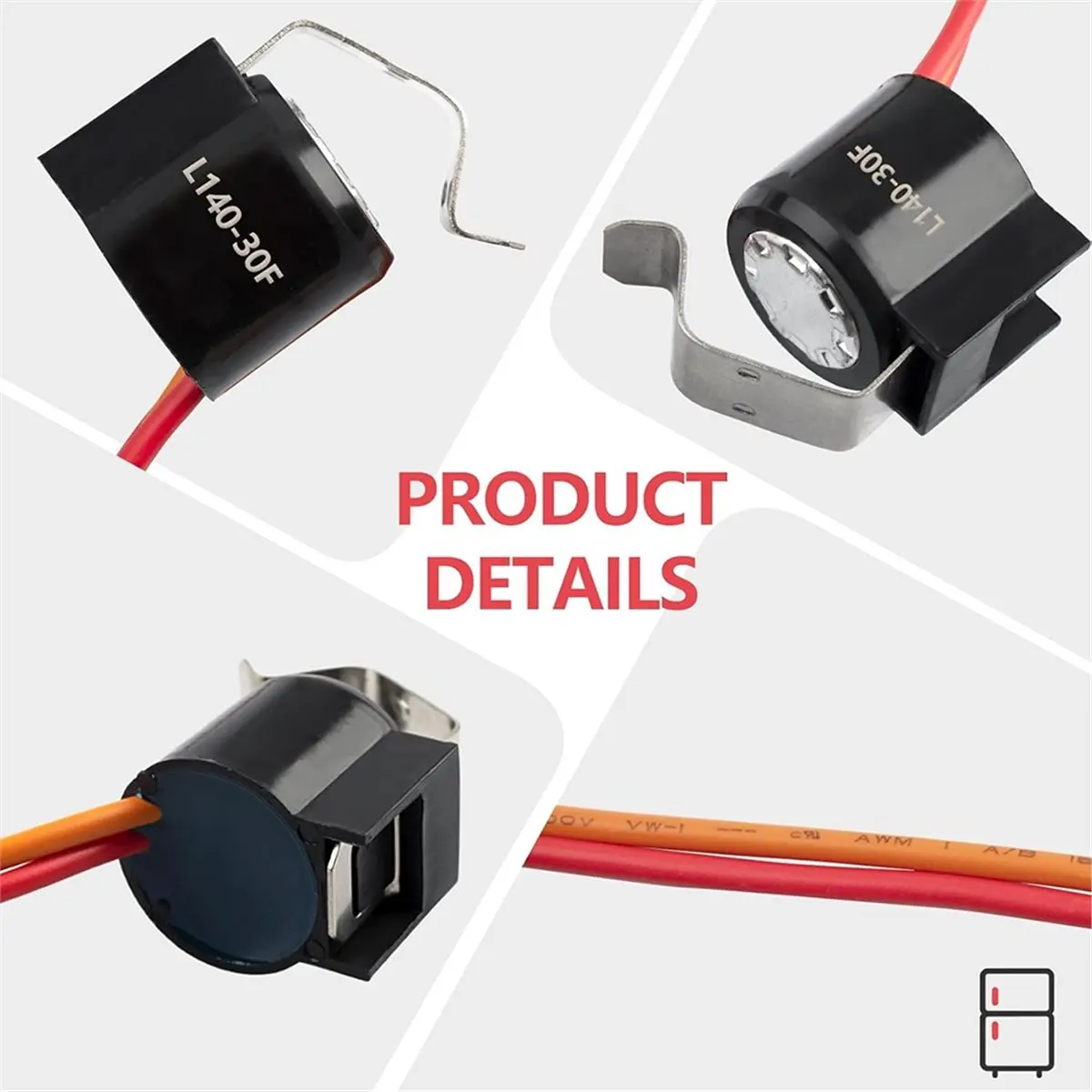 

(ABZD) WR50X10108 Refrigerator Freezer Defrost Thermostat Replacement for GE Refrigerator G AP5712605, 3033062, PS8688283