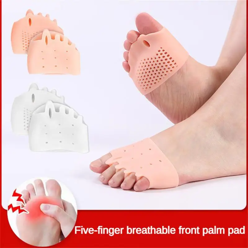 2pcs Silicone Metatarsal Pads Toe Separator Pain Relief Foot Pads Orthotics Foot Massage Insoles Forefoot Socks Foot Care Tool