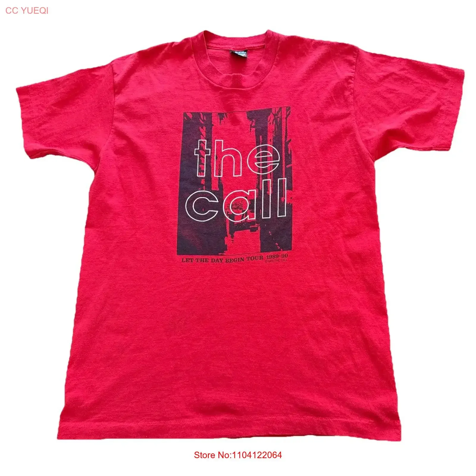 Vintage 1989 The Call Rock Band Tour T Shirt XL Let Day Begin 80s USA Made vintage Washed Stylish designer clothes Unisex