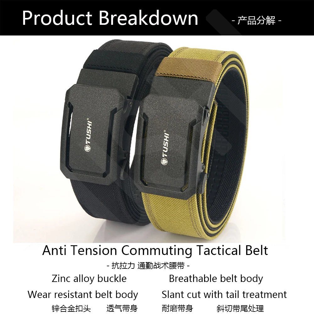 TUSHI Armee Taktische Gürtel Quick Release Military Airsoft Training Molle Gürtel Outdoor Schießen Wandern Jagd Sport Gürtel – Detail 3
