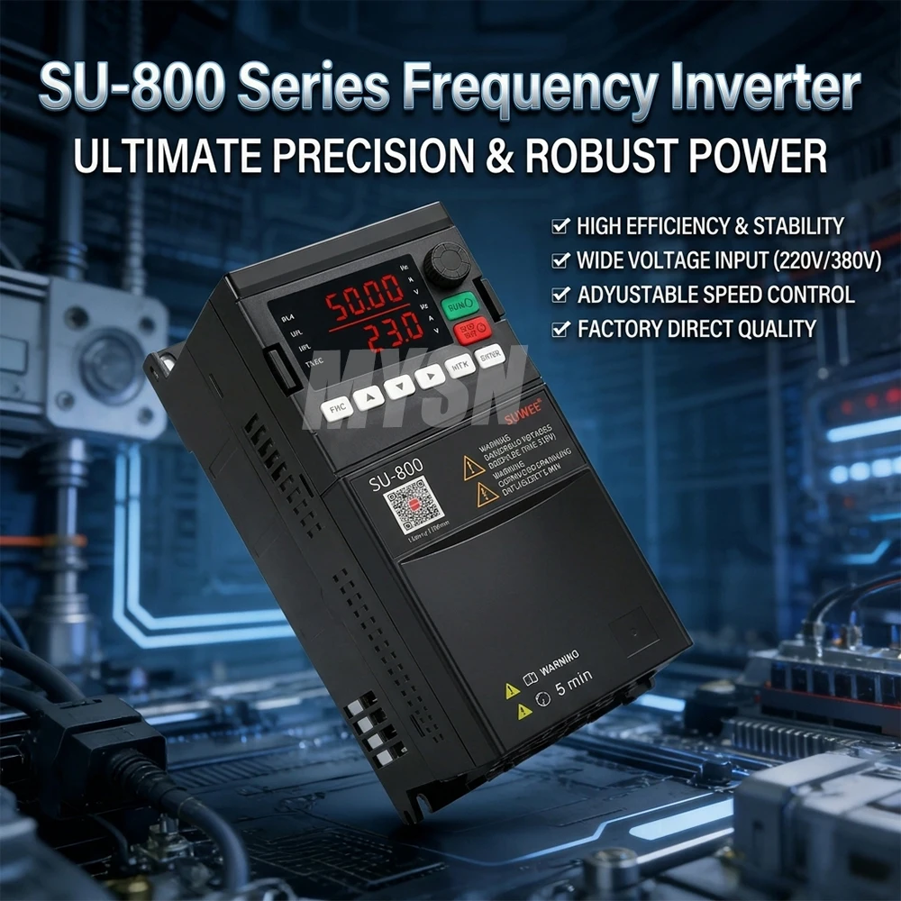 VFD SU 800 0.75KW1.5KW2.2KW5.5KW7.5KW High-performance Vector Type Frequency Converter Three-phase Motor Frequency Converter DIY