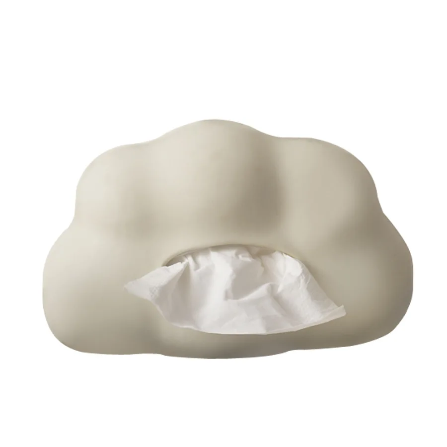 Cloud tissue box, marshmallow cream pumping carton, living room home creative ceramics, cute desktop ornament