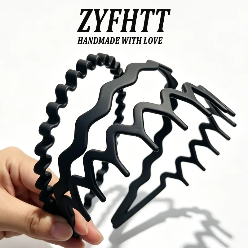 3 Stück ZYFHTT Einfaches Acryl-Stirnband für Frauen, elegantes Haarband zum Waschen des Gesichts, modisches Haarband für Mädchen, Haar-Accessoires – Detail 9