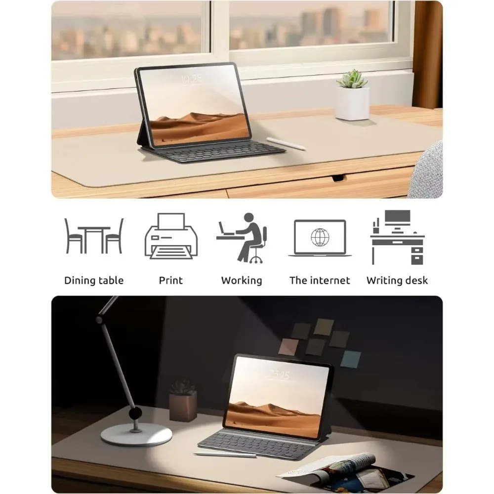 CIFBUY Rubber Large Gaming Mouse Pad Non‑Slip Comfortable Desktop Cover for Home Office Solid Color Multiple Options