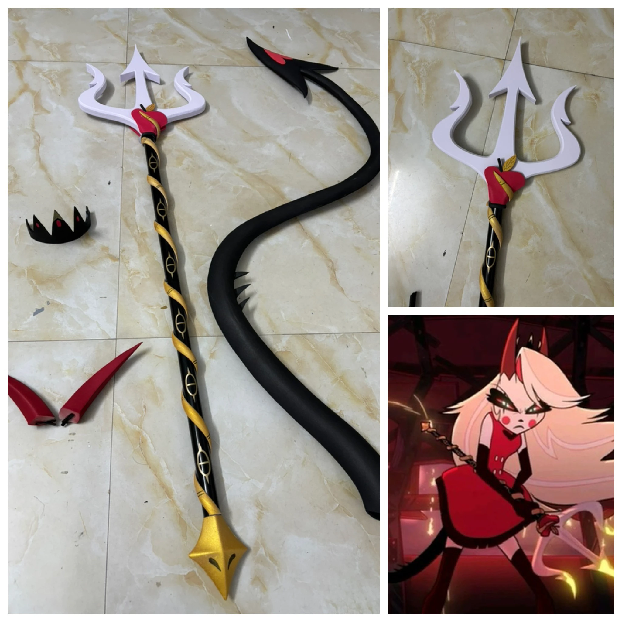 Hazbin Cosplay Hotel Halloween Charlie Prop Charlie Horn Crown Women Men Halloween Cosplay Prop Charlie Cosplay