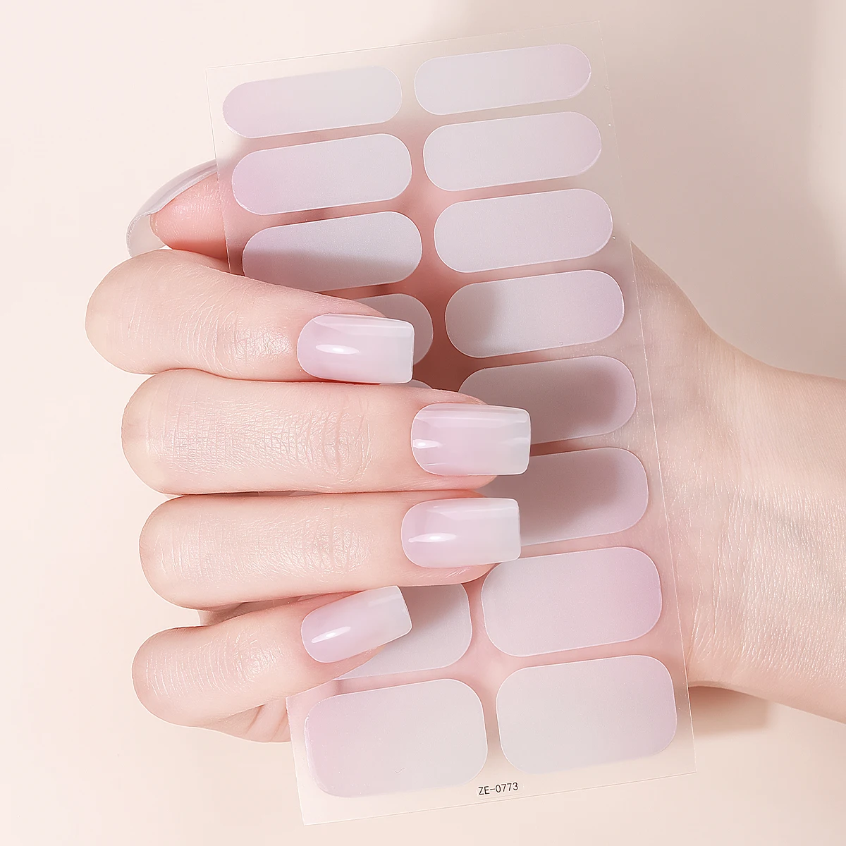 16팁 풀커버 그라데이션 네일 스티커 롱래스팅 퓨어 컬러 네일 폴리쉬 스트립 셀프 접착 네일 랩 DIY 매니큐어 데코