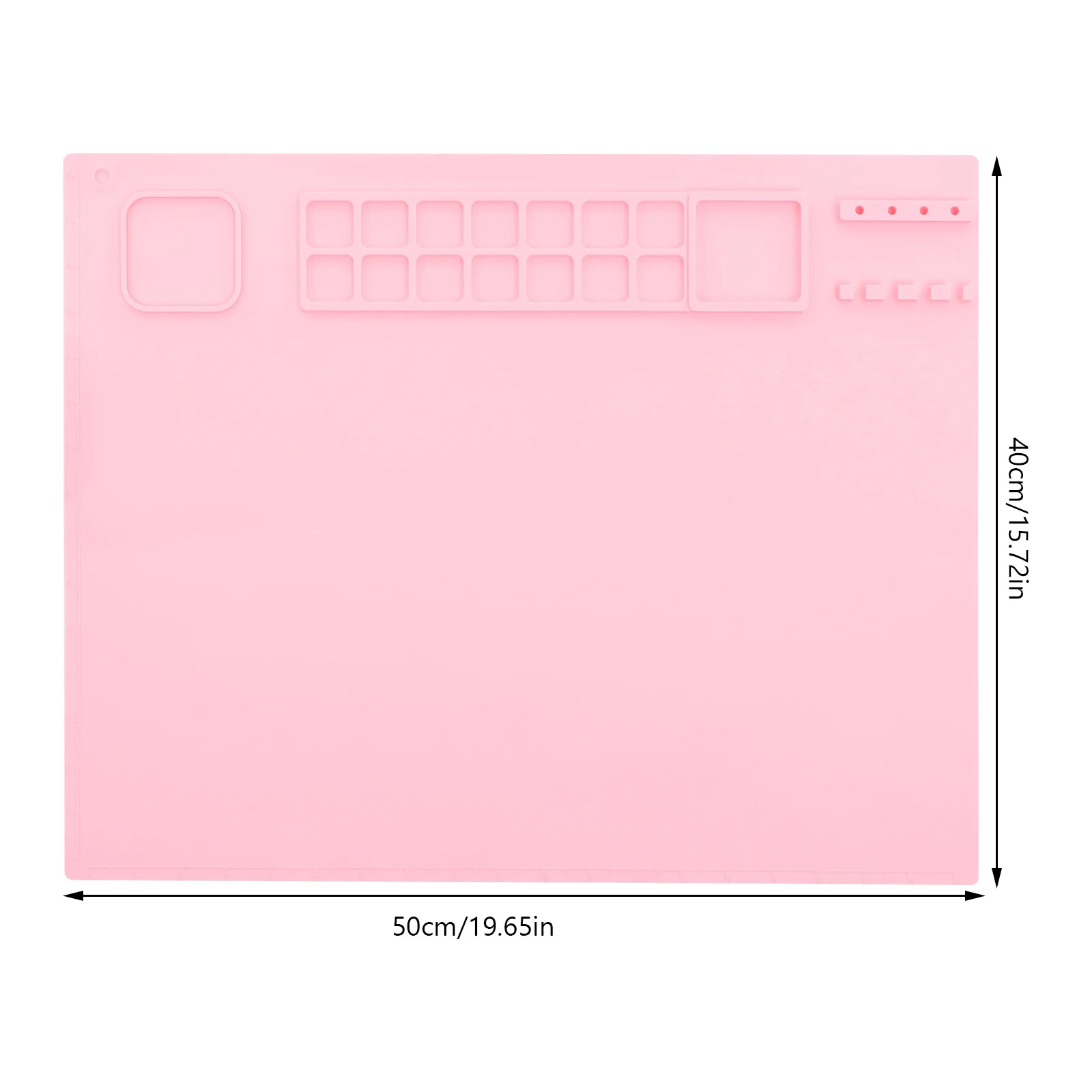 مجموعة واحدة من لوحة اللوحة، لوحة خلط الألوان، صينية صبغات الألوان المائية، حصيرة حرفية من السيليكون لمستلزمات طلاء الغواش الأكريليك الزيتي #3