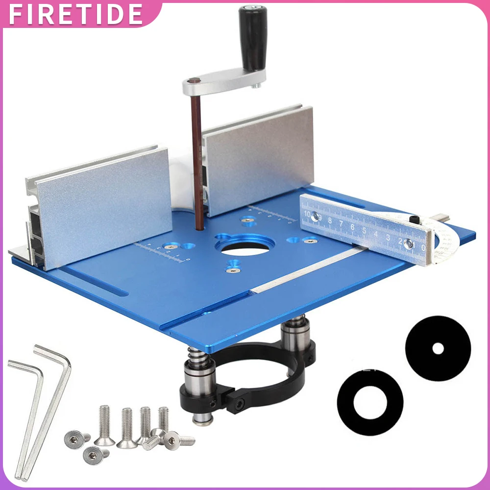 

Алюминиевая вставная пластина стола фрезерного станка, деревообрабатывающие скамейки, откидная пластина фрезерного станка с направляющей для углового калибра, алюминиевый скользящий кронштейн для забора