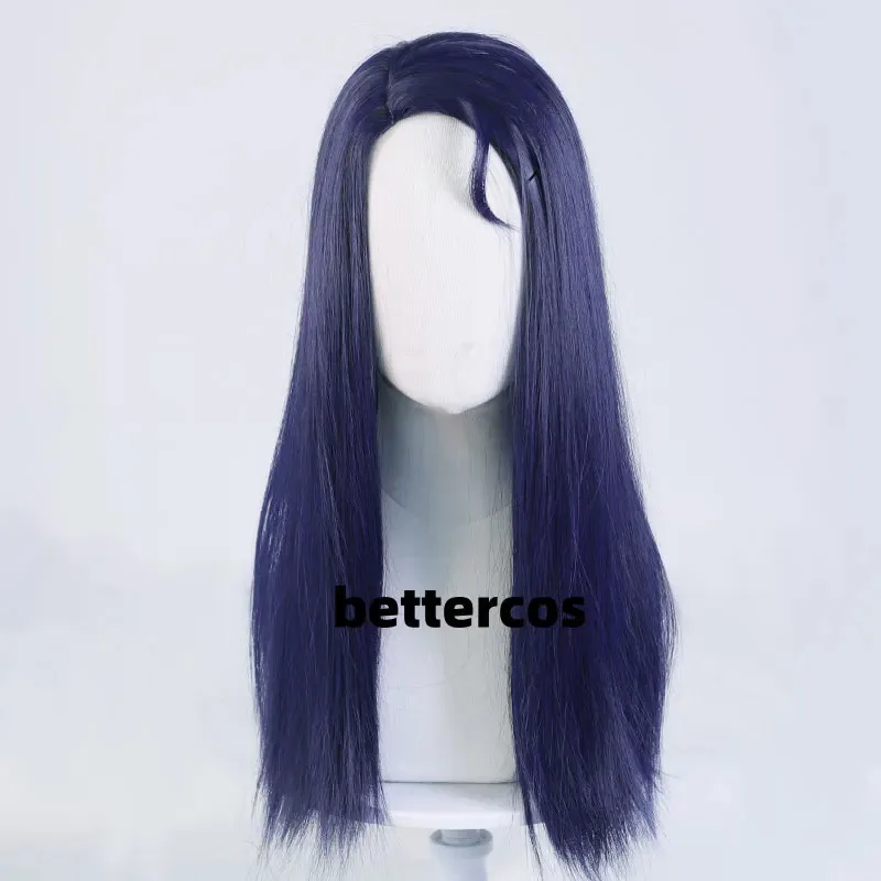 

NewArcane Caitlyn Косплей Парик Аниме Темно-Синий Длинные Прямые Термостойкие Синтетические Волосы Парики Шериф Пилтовера + Кепка Для Парика