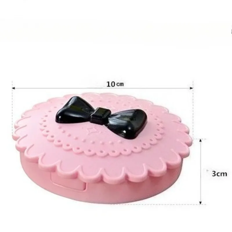 Scatola portaoggetti per ciglia finte Design con fiocco Organizzatore in plastica rosa per venditori di ciglia Display Strumento per trucco Accessori per ciglia Custodia per ciglia