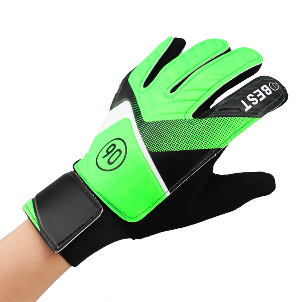 Goal Keeper Gloves Latex Support Football Match Gloves Full Finger Protection Anti-Slip Waterproof Breathable for Kids Adults