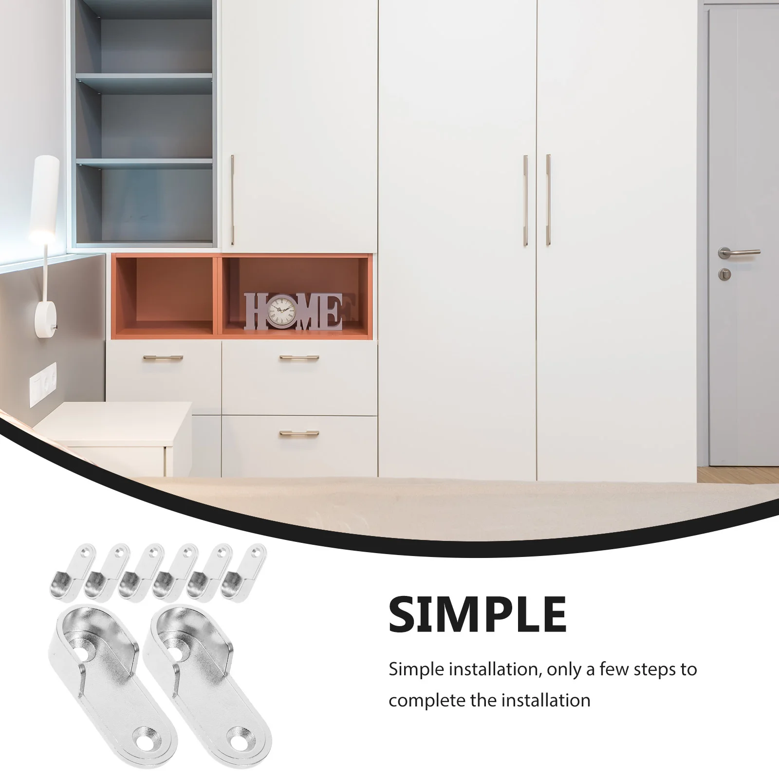 8 قطعة خزانة من الفولاذ المقاوم للصدأ قضيب بين قوسين 15 مللي متر الثقيلة شفة المقبس خزانة قضيب دعم بين قوسين المقبس قوس