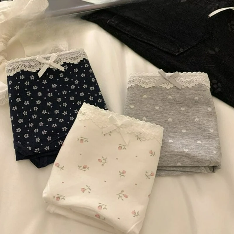 

Трусики женские со средней талией, хлопок 10А, бактериостатические трусы для девочек Ins Wind из чистого хлопка, новые удобные дышащие трусы с удлиненной промежностью