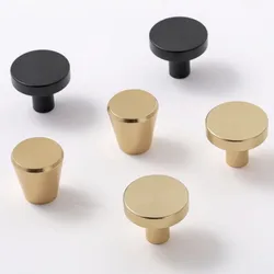 Round Furniture Handles Closet Wardrobe Knobs Handles for Cabinets and Drawers Simple Cupboard Pull Kitchen Accessories Hardware