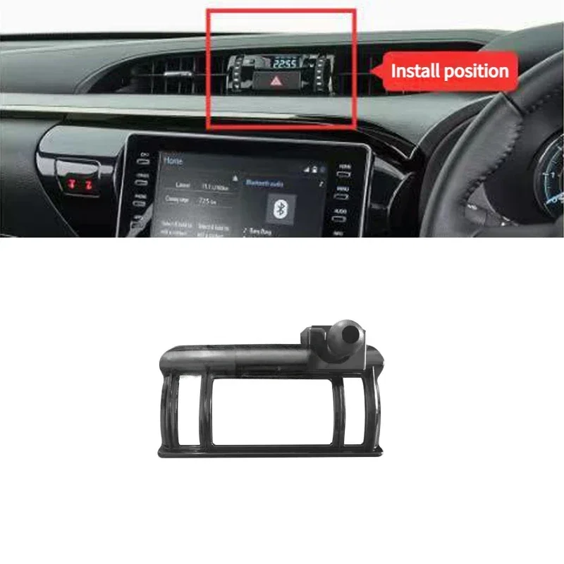 Car Phone Holder Brackets Fasteners Dedicated Stand Mount Fit for Toyota Hilux 2017 2018 2019 2020 2021 2022